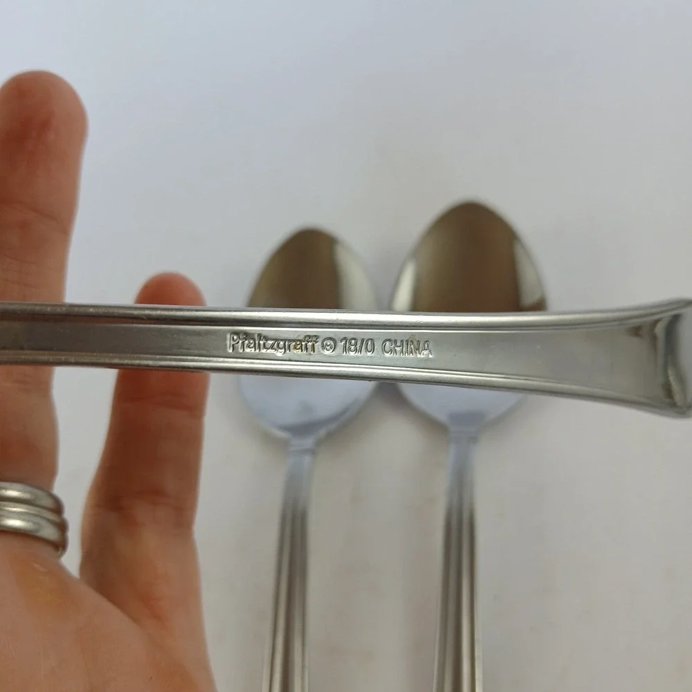 Lot Of 17 Pfaltzgraff Capri Frost 18/0 Mixed Flatware Piece Lot See Description
